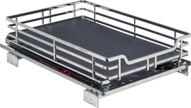 15'' Polished Chrome STORAGE WITH STYLE® Metal Soft-close Pullout Basket SWS-WB153PC