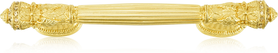 3-1/2'' cc Toulouse Pull, Lt. Colorado Topaz Crystal Satin Gold Finish 10057SG