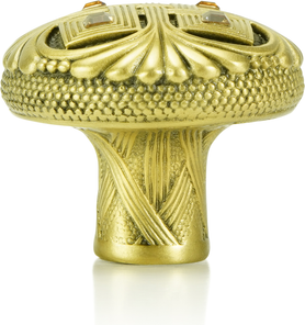 Knob, Lt. Colorado Topaz Crystal Florentine Gold Finish 7145FG