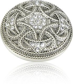 Knob, Clear Crystal Matte Silver Finish 7155MS