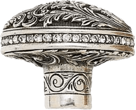 Glendale Court Knob, Lt. Colorado Topaz Crystal Museum Gold Finish 7655/1