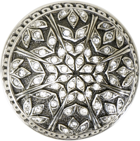 Hampton Knob, Decorated With Swarovski® Clear Crystal, Burnished Silver Finish 7722/16