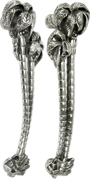 5'' cc Key Largo Pull, Right & Left Pair Burnish Silver Finish 7732/6X