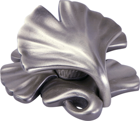 Edgar Berebi Arts & Craft Ginkgo Knob In Antique Nickel Plate 8185ANX