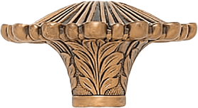 Edgar Berebi Federal Shell Knob In Museum Gold Plate 8245-1