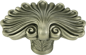 Edgar Berebi Federal Shell Knob In Antique Nickel Plate 8245AN