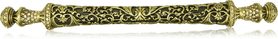 6'' cc Glendale Court Pull, Lt. Colorado Crystal Burnish Brass Finish 8504BB