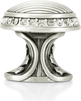 Cambridge Round Knob, Clear Crystal Matte Silver Finish 8628MS