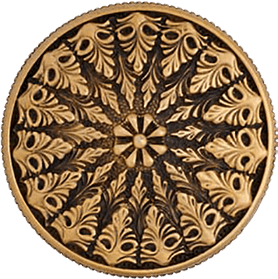 Edgar Berebi Toulouse Knob In Florentine Gold Plate 9638FG