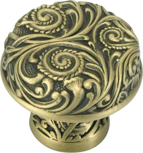 Georgetown Knob, Burnish Bras Finish 9643BB