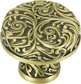 Georgetown Knob, Burnish Bras Finish 9643BB