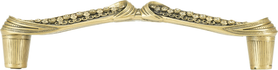 Wellington 5'' cc Pull, Decorated With Swarovski® Lt Colorado Topaz Crystals, Museum Gold Plate X7927/9