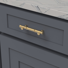 Bijou Junzi Junzi Pull 3-3/4'' cc Satin Brass Finish B056656-04