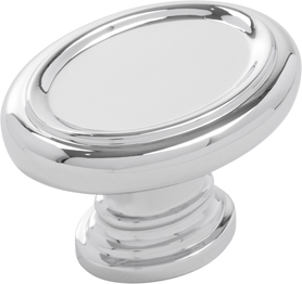 Berkshire Knob 1-1/2'' x 1-1/8'' Oval Chrome Finish B079930-CH