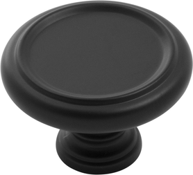 Berkshire Knob 1-1/2'' diam Matte Black Finish B079931-MB