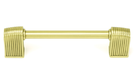 Urban Metro Oxford 4'' cc Knob-pull, Burnish Brass Plate 101374/BB