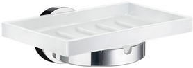 Home Soapdish wall mounted - porcelain/ polished chrome HK342P