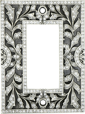 Switch Plates Single Gfi, No Decorative Top/bottom, Clear Crystal 8661MS