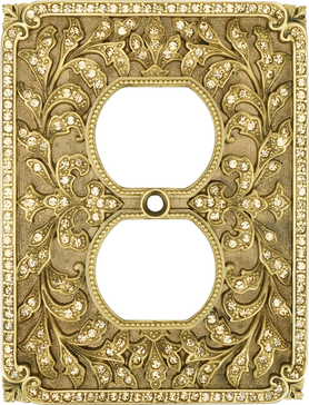 Switch Plates Dbl Outlet Switch Cover, Lt. Colorado Crystal 9587FG