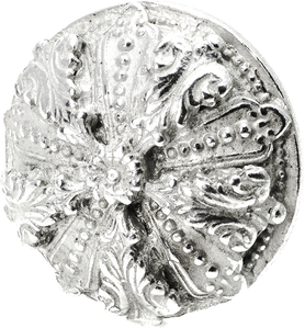 Acanthus large knob Renaissance style with feather scroll foot 1061-24