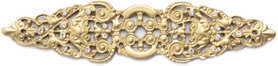 Juliane Grace elongated escutcheon with 18 Swarovski Clear Crystals in Soft Gold. 135-27C