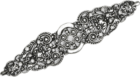 Juliane Grace elongated escutcheon with 18 Swarovski Clear Crystals in Chalice. 135-9C
