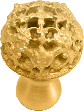 Juliane Grace medium knob full round in Gilded Mercury. 138-8