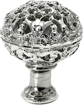Juliane Grace large knob full round with 17 Swarovski Clear & Aurore Boreale Crystals 143-24CAB