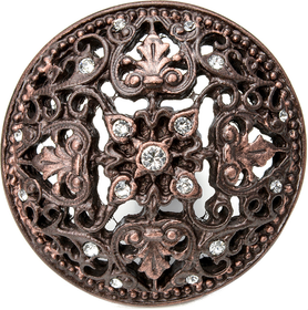 Juliane Grace large knob with 17 Swarovski Clear Crystals 146-22C