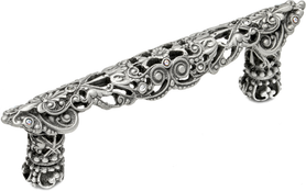 Juliane Grace 3'' cc pull with 12 Swarovski Clear & Aurore Boreale Crystals 147-11CAB