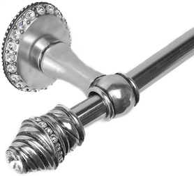 Cache Caché II 16'' cc towel bar with 80 rivoli Swarovski Clear Crystals with 5/8'' smooth center 1810-9C