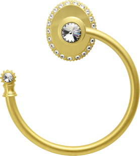 Cache Caché II swing towel smooth ring left with Swarovski Clear Crystals 1835-8C