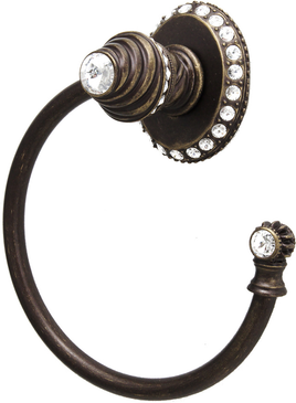 Cache Caché ll large swing towel smooth ring right with 42 rivoli Swarovski Clear Crystals 1848-3C