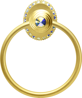 Cache Caché ll full swing towel smooth ring right with Swarovski Aurore Boreale Crystals 1856-8AB