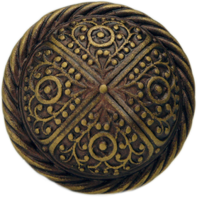 Millennium large knob with rope border 327-3