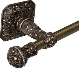 Juliane Grace 32'' cc towel bar with 350 Swarovski Clear Crystals with 5/8'' smooth center 4052-3C