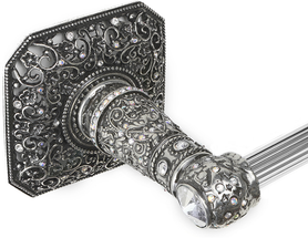 Juliane Grace 24'' cc towel bar with 213 Swarovski Clear & Aurore Boreale Crystals with 5/8'' reeded center 4170R-9CAB