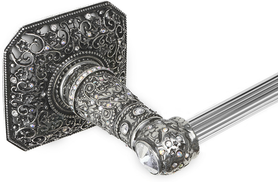 Juliane Grace 32'' cc towel bar with 213 Swarovski Clear & Aurore Boreale Crystals with 5/8'' reeded center 4172R-9CAB