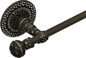 Juliane Grace II 16'' cc towel bar with 417 Swarovski Clear Crystals with 5/8'' reeded center 4250R-3C