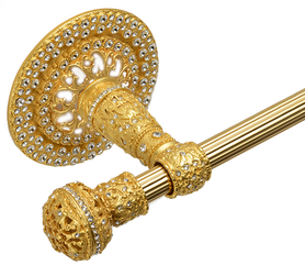 Juliane Grace II 32'' cc towel bar with 417 Swarovski Clear Crystals with 5/8'' reeded center 4252R-8C