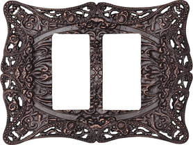 Acanthus Carpe Diem 5004-22 Oil Rub Bronze double rocker/GFI switchplate 5004-22