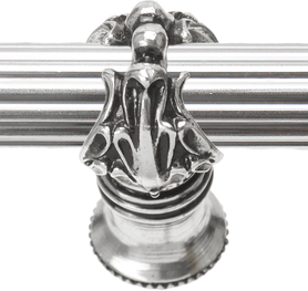 Acanthus 22'' cc with 5/8'' reeded center & center brace long pull Romanesque style in Chalice. 5559R-9