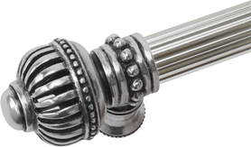 Cricket Cage 9'' cc with 5/8'' reeded center long pull large finial in Chalice. 5571R-9