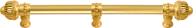 Cricket Cage 18'' cc with 5/8'' smooth center long pull & center brace large finial in Gilded Mercury. 5578-8