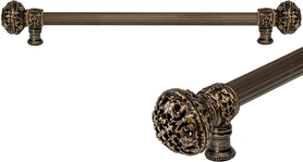 Juliane Grace 22'' cc with 5/8'' reeded center long pull large finial in Antique Brass. 5604R-3