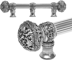 Juliane Grace 6'' cc with 5/8'' reeded center long pull & center brace large finial in Chalice. 5605R-9