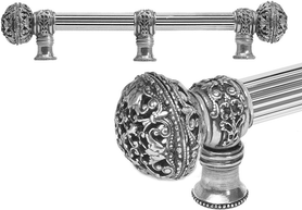 Juliane Grace 9'' cc with 5/8'' reeded center long pull & center brace large finial in Chalice. 5606R-9