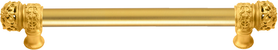 Juliane Grace 9'' cc with 5/8'' smooth center long pull small finial in Gilded Mercury. 5611-8
