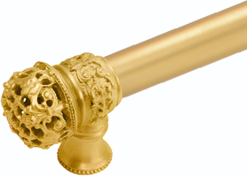 Juliane Grace 22'' cc with 5/8'' smooth center long pull small finial in Gilded Mercury. 5614-8