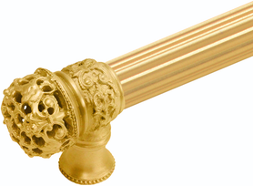 Juliane Grace 22'' cc with 5/8'' reeded center long pull small finial in Gilded Mercury. 5614R-8